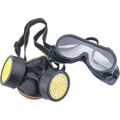 Anti-chemikalien-filter-atemschutzmaske, Anti-umweltgasmaske, Kartuschenmaske, Einfacher Atemventilschutz, Schutzbrille
