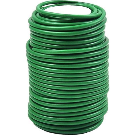 Weicher Kabelbinder Für Den Garten, Gartenbinder, Klettergerüst Für Pflanzenreben, Spiraldraht, Kunststoffbeschichteter Eisendraht, Blumen- Und Baumbinder 3 Mm, 10 M
