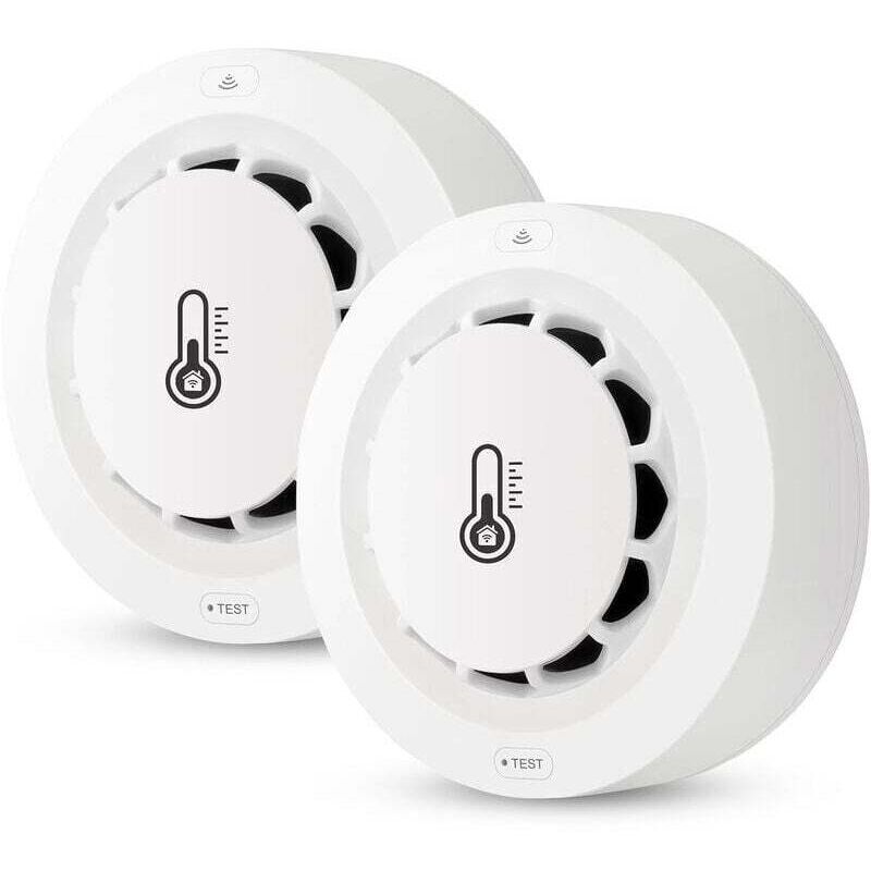 Wifi-rauchdetektor, 1 Packung, Temperatur- Und Luftfeuchtigkeitssensor, Hygrometerloses Thermometer, Tuya/smart App, Alarmanlage, Fernüberwachung Und Smart Home