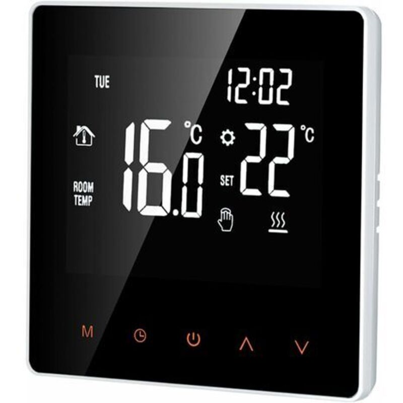 Numerischer Thermostat 16 A – Lcd-display – Tastdisplay – Programmierbar – Für Zuhause, Schule, Büro, Hotel, Weiß