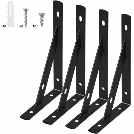 Set Mit 4 Wandregalhalterungen – Rostfreier Stahl – Maße 150 X 95 X 15 Mm – Hohe Tragfähigkeit – Einfache Installation