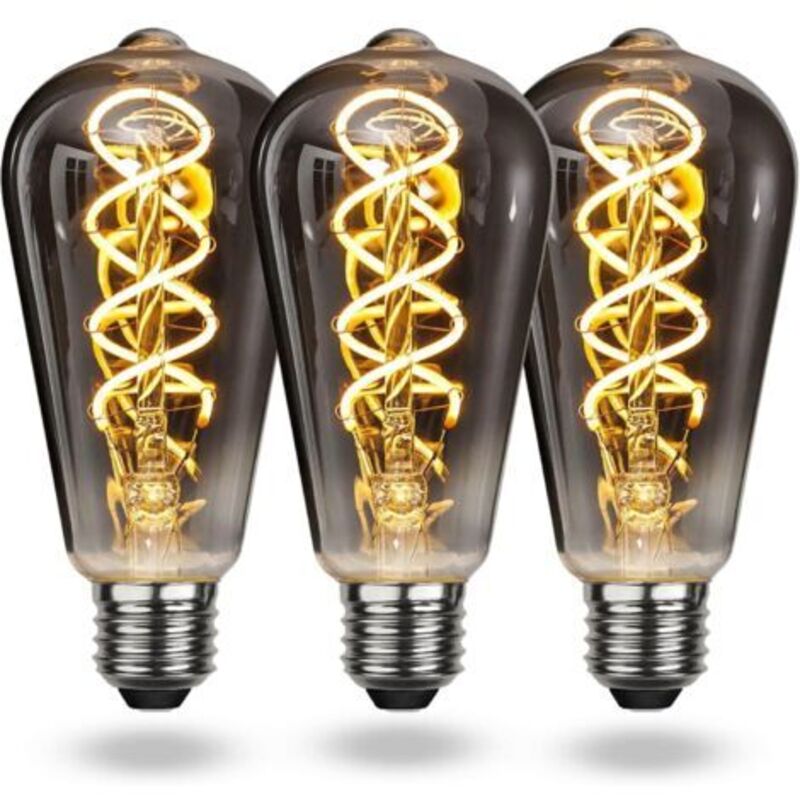 Pr Warmweiße Vintage-e27-led-glühbirne, Vintage-e27-dimmbare Spiralglühlampe, 4 W, Weiches Licht, E27-vintage-edison-glühbirne, Geeignet Für Wohnzimmer, Schlafzimmer, Flur, Terrasse Usw. [ene-klasse