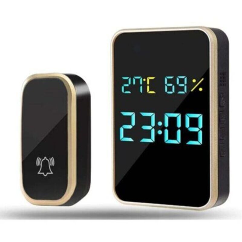 Sonnette Sans Fil, Pas Besoin De Pilesz Ip45 Sonnette De Porte Étanche Kit De Carillon Electronique, 38 Melodien Auf 4 Lautstärkeniveaus