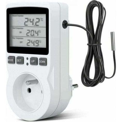 Programmierbare Steckdose – Thermostat-steckdose, Digitale Timer-steckdose, Digitale Programmierbare Steckdose Mit Sonde, Programmierbarer Digitaler Timer, Heizungs-thermostat-steckdose Für Gewächshau