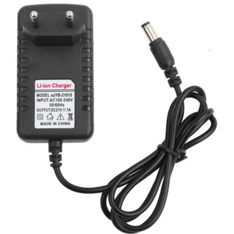 21v/1a Lithium-ladeadapter – Dicker Kupferkern – 5,5 X 2,5 Mm Anschluss – Eu-stecker Für Schnelles Und Sicheres Laden