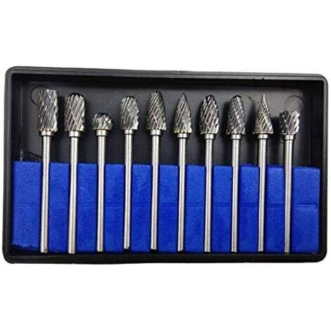 10pcs 3mm6mm Rotary Cutter Hartmetall Rotary Grat Werkzeuge Für Holzbearbeitung Gravieren, Bohren