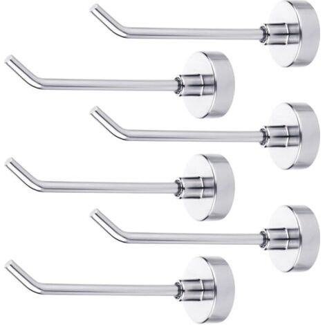 6 Stück Magnethaken, Robuste Magnethaken, 5,5 Cm, Magnethaken Zum Aufhängen Für Kreuzfahrtkabinen, Grill, Kühlschrank, Küche, Garage, (silber)