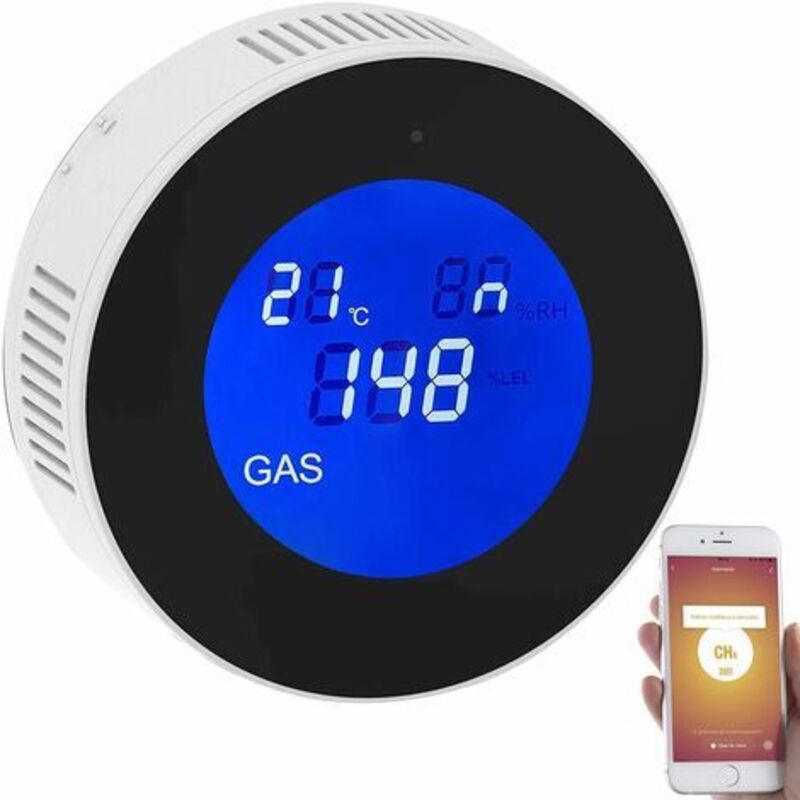 Vernetztes Multigas-gaswarngerät – 85-db-alarm – Netzanschluss – Smartphone-benachrichtigungen Für Optimale Sicherheit