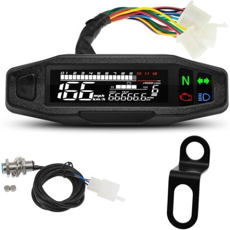 Motorrad-kilometerzähler, Universeller Motorrad-tachometer Für Kr200, Drehzahlmesser, Digitaler Kilometerzähler, Sensor-set