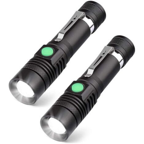 Aufladbare Led-taschenlampe Über Usb, Ip65-schutz Für Zuhause, Camping, Camping, Camping, Notfall
