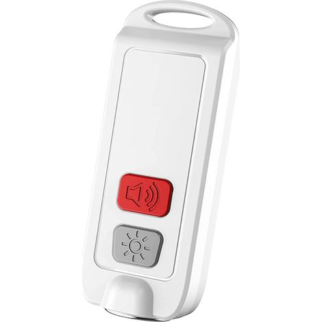 130 Db Personensicherheitsalarm, Automatischer Verteidigungsalarm, Wiederaufladbare Led-notfall-taschenlampe Für Damen (weiß, 1 Packung)