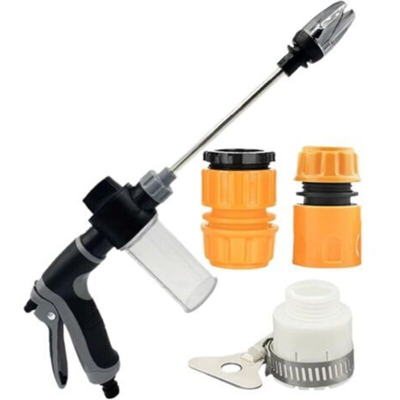 De Nettoyeur Haute Pression Pour Tuyau D'Arrosage - Lance À Haute Pression Pour Tuyau Pulvérisateur Réglable Pour Lavage Auto Et Arrosage Pelouse
