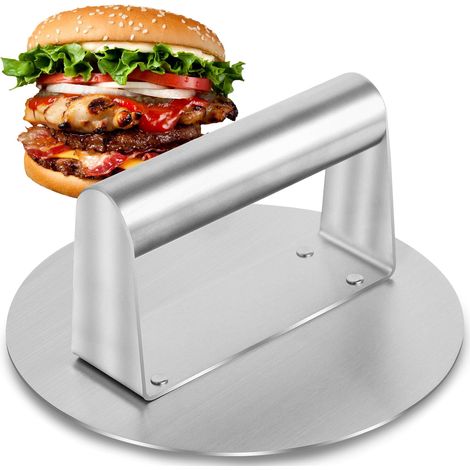 Presse Burger En Acier Inoxydable, Presse Steak Haché Smash Burger Rond De 16 Cm (6 Pouces), Presse Hamburger Professionnelle