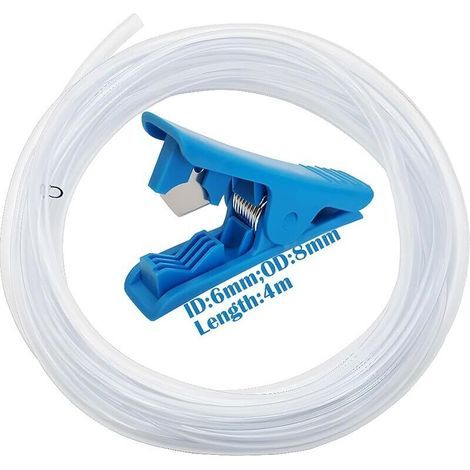 Pvc-rohr, Transparentes Rohr, 6 Mm Innendurchmesser, 8 Mm Außendurchmesser, Flexibles Rohr, Mit 1 Rohrschneider (4 Meter)