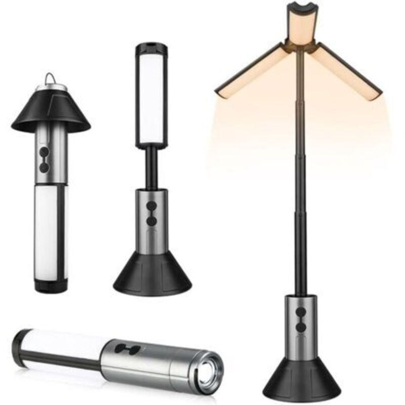 Camping-laterne, Teleskopische Camping-laterne, 3000 Mah, Multifunktionale, Wiederaufladbare Led-laterne Mit 3 Taschen-taschenlampenmodellen Für Camping, La Randonnée