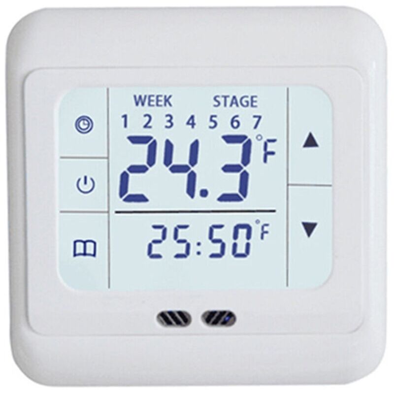 Weißer Numerischer Thermostat Mit Taktilem Bildschirm, Solar-chauffage-system, Für Das Haus, Temperaturregler, Ac 220 V