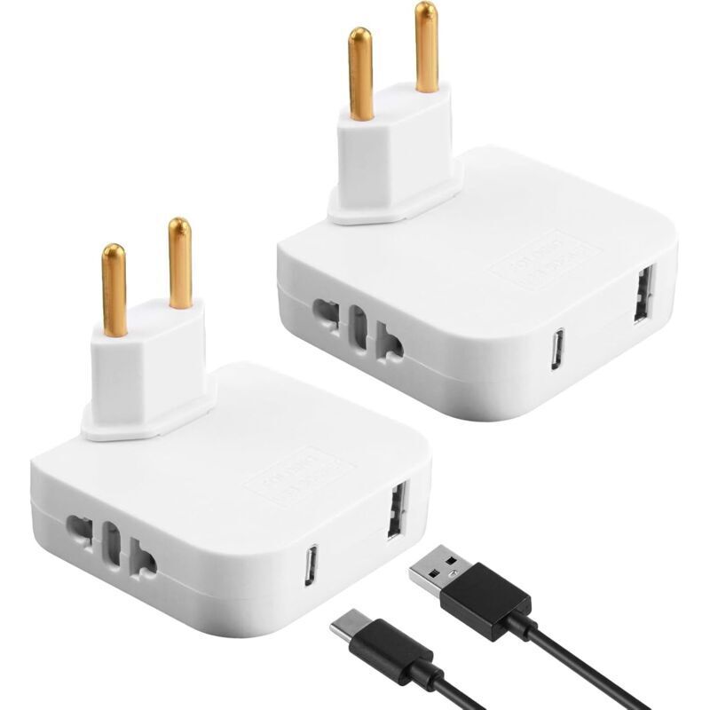 2 Flache Steckdosen Hinter Möbeln, Mit 2 220-v-steckdosen, 1 Usb-anschluss Und 1 Typ-c-anschluss, Kompatibel Mit Europäischen 220-v-steckern