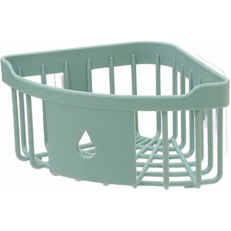 Küche Badezimmer Kunststoff Dreieck Lagerung Organizer Ecke Dusche Regal Wand Montiert Caddy Korb Mit Saugnapf Grün