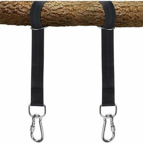 Gear Kit De Sangles De Suspension Pour Balançoire D'Arbre – Einfache Und Schnelle Installation – Sangles Extra Longues De 1,5 M Pouvant Contenir 900 Kg – Mousqueton À Verrouillage Plus Sûr, Parfait Po