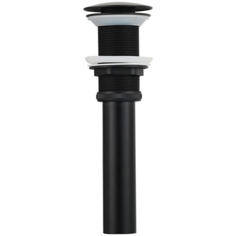Bonde De Lavabo Pop Up Sans Trop Plein, Bonde De Lavabo Laiton, Pop Up Bouchon De Vidange, Noir