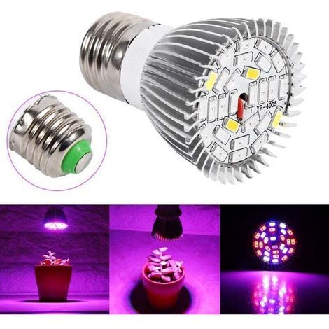5 W E27 Led-wachstumslampe, Vollspektrumlampe Für Zimmerpflanzen, Gemüse, Blumen Für Den Garten, 28 Leds
