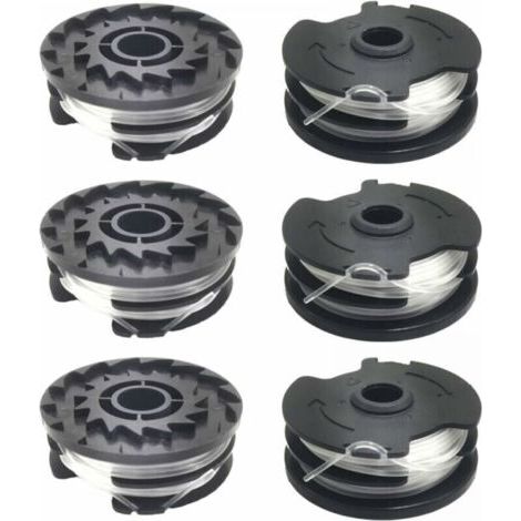 Lot Von 6 Fil-rechange-spulen Für Coupé-bordüren Black Et Decker Df-065, Ø 1,65 Mm, Länge 11,76 M, 6 Fil-coupé-bordüren-spulen