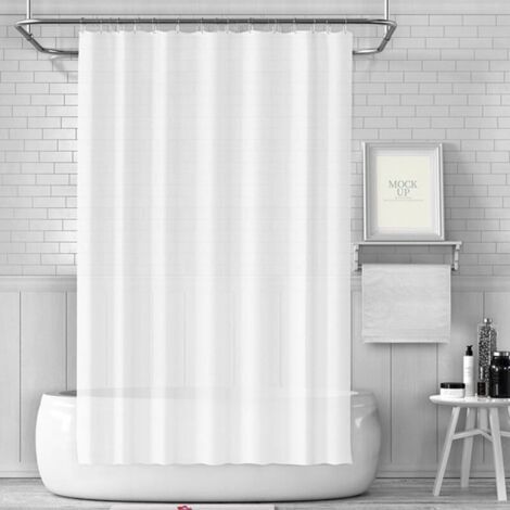 Anti-feuchtigkeits-badewanne – 180 X 180 Cm – Undurchlässiges Und Waschbares Gewebe – Peva – Mit 12 Duschkabinen – Weiß