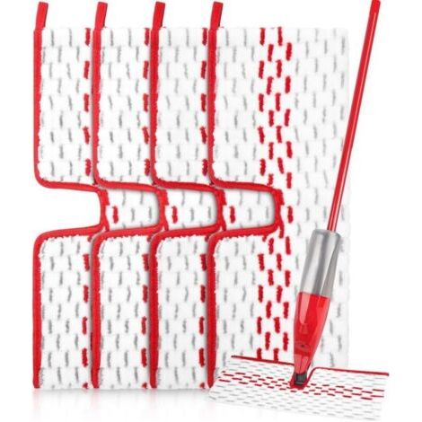 4 Stück 2-in-1-vileda-mopp Für Vileda 1–2 Spraymax-mopp In Waschbarem Mikrofaser-mopp-reinigungskissen, Mikrofaser-nachfüllung Für Alle Bodentypen