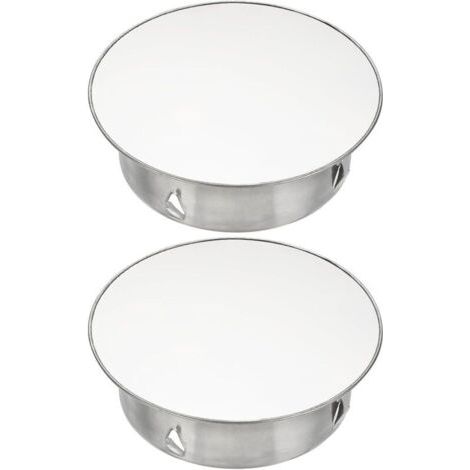 2er-set Ofenrohrkappe, Kaminlochabdeckung, Rohrabdeckung, Kaminlochabdeckung, Gelochte Edelstahl-schornsteinkappe Ø 100 Mm, Tiefe 42 Mm, Silber