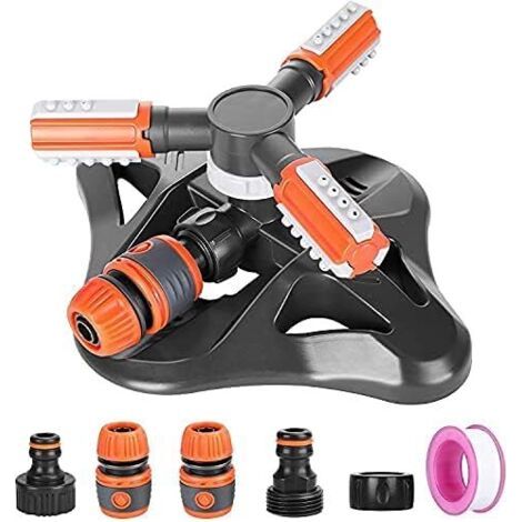 System Zur Bewässerung Des Gartens Mit 3-stufiger Gartenbewässerung, 360-grad-bewässerung (orange)