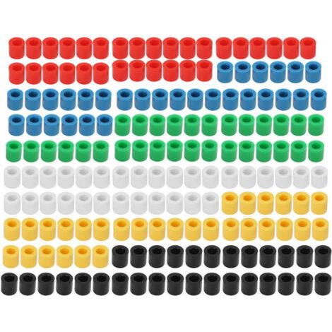 180 Stück Couvre-bouton Für Steckbrett, 6 Farben, Rund Aus Abs-kunststoff, Kit De Chapeaux De Bouton Tactile De Replacement