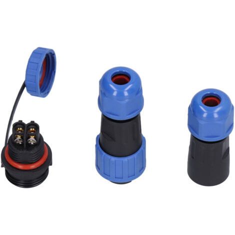 Connector Aviation 2 Broches Ip68 Étanche Mâle Femelle 250v 20a Lp16 Sans Soudure