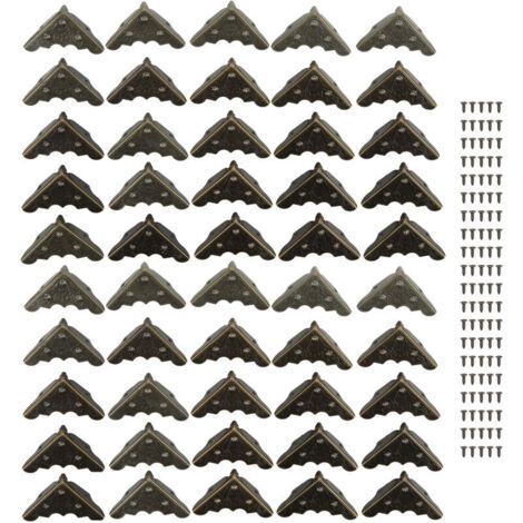 50 Stück Angles Protections D'Angles Métal Style Retro, Haute Résistance Für Boîtes En Bois Et Coffres, Große Anwendung