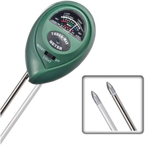 3-in-1-bodenfeuchtigkeitsmessgerät Mit Luftfeuchtigkeit, Bodenfeuchtigkeitsmesser, Licht- Und Ph-testfunktion Für Säure-, Feuchtigkeits- Und Sonnen-ph-tests Für Die Gartenarbeit