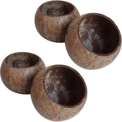 Lot Von 4 Bols En Noix De Coco Natural, Écologique, Für Salat, Dekoration Oder Küche