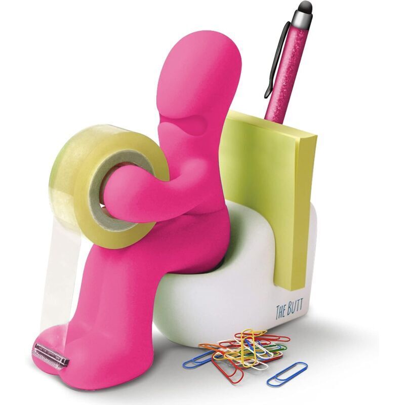 Le Butt Station Fournitures De Bureau - Dévidoir De Ruban Amusant - Porte Accessories De Bureau Rigolo Et Sympa Avec Rouleau