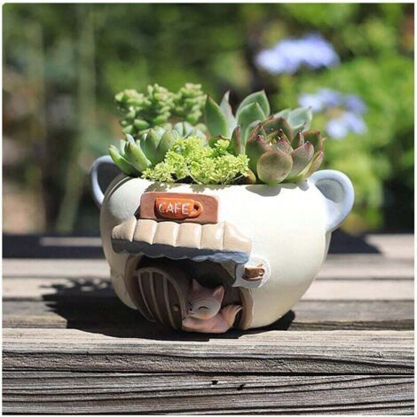 Blumentopf Für Sukkulenten, 10,2 Cm Topf, Blumentopf, Zimmerpflanzentopf Mit Drainage, Zimmerpflanzentopf (fuchs, 1 Packung)
