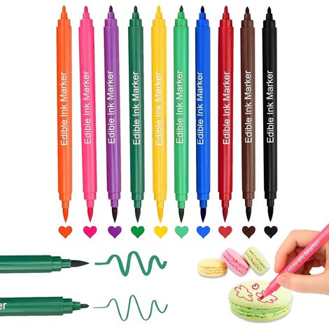 10 Lebensmittelfarben, Doppelte Spitze, Marqueurs Pour Pâtisserie, Glasur, Œufs De Pâques, Dessin Sur Gâteau