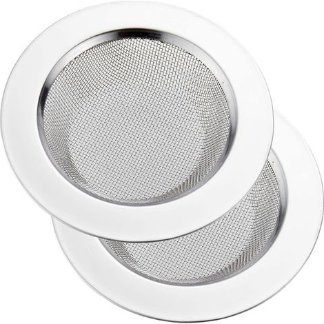 Passoire D'Évier De Kitchen En Acier Inoxydable 2 Pièces Avec Bords Larges (4,5 Pouces)