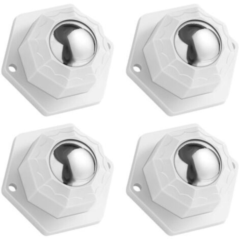 Roues Universelles Rotation À 360 Degrés Poulies Collantes Pour Bacs Roulettes Adhésives De Replacement 4 Pieces