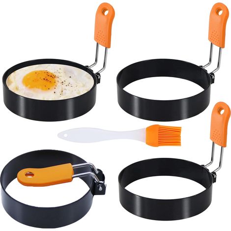Set Aus 4 Kreisen Mit Je 3,5 Portionen, Mit Silikonspitzen, Großen Kreisen, Runden Muffins Und Englischen Muffins