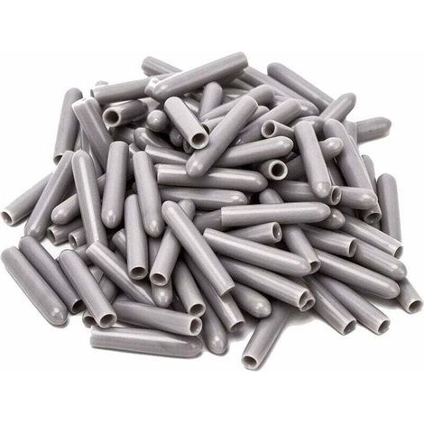 120 Stück Spülmaschinenkappen, Innendurchmesser 3 Mm, Pvc-schutzhülle, Geschirrspülkorb, 325 Mm (grau)
