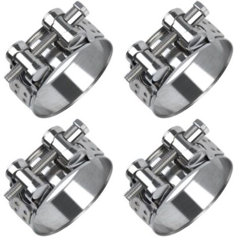 4er-pack Edelstahl-schlauchschellen Mit Scharnierbolzen, 48–51 Mm, Bandbreite: 22 Mm, Für Schwimmbad, Waschmaschine, Benzinschlauch, Teich Und Garten