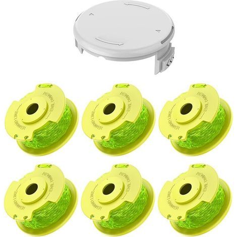 7er-pack Kantenschneider-ersatzspulen Für Ryobi One + Ac14rl3a 18 V, 24 V, 40 V Kantenschneider, Spulen-ø 2 Mm, Länge 3,3 M (6 Kantenschneiderfäden, 1 Abdeckung)