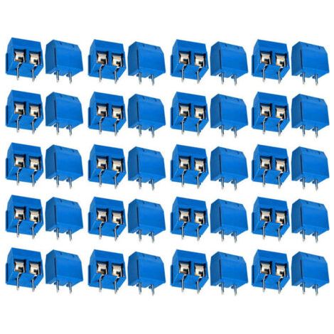 110 Stück Pcb-schraubverbinder, Blauer Lötklemmenblock 5 Mm, Pcb-schraubklemmenblock, Leiterplatte, 2-polig (pin)