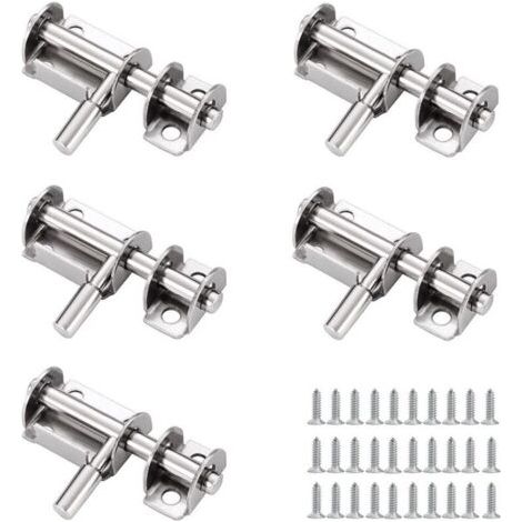 Schloss 5 Stück Mini-sicherheits-schiebetürriegel Riegel Riegel Außentor Zimmerriegel Ino-stahl Schiebetürriegel Außentor Türen Riegel