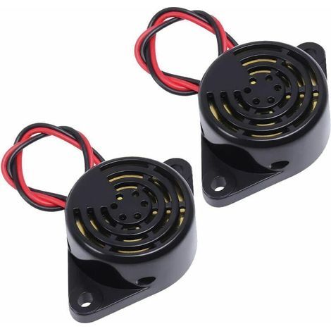 Sfm-27 Dc3-24v 10 Pcs Buzzer Alarme Bip Électronique Bip Buzzer Actif Piezo Buzzer 100db Tonalité Alarme Sonnerie Son Continu, Noir, 10pc