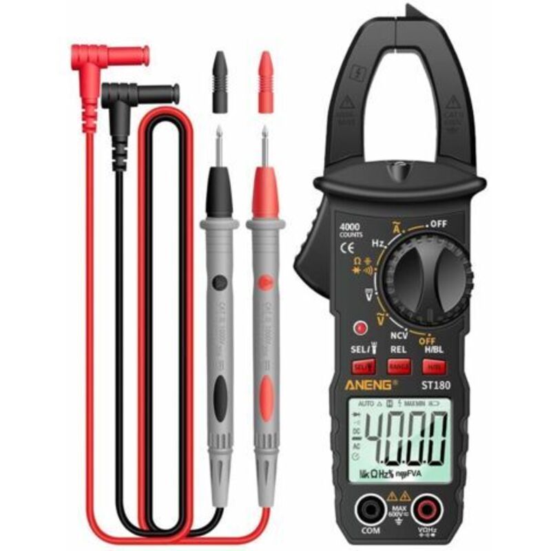 St180 4000 Counts Digital Clamp Multimeter Multimeter Clamp Multimeter Voltmeter Amperemeter Ac Dc Spannung Ac Strom Meter Ncv Tester Universal Meter Tester Clamp Tester