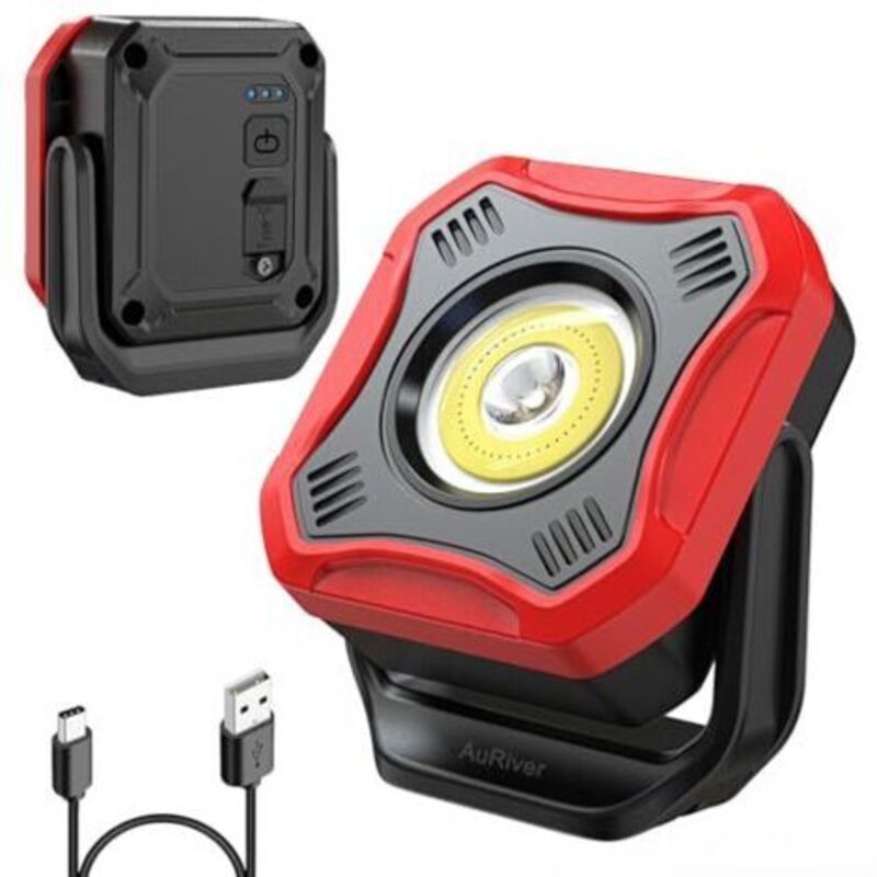 Led-arbeitslampe, Superhelle Atelierlampe Mit 1000 Lumen, Batterie-inspektionslampe, 4 Beleuchtungsmodi Mit Magnetischer Und Um 180° Drehbarer Basis, Für Garage, Atelier