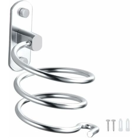 Haartrocknerhalter Aluminium Wandhalterung Für Haartrockner (silber)